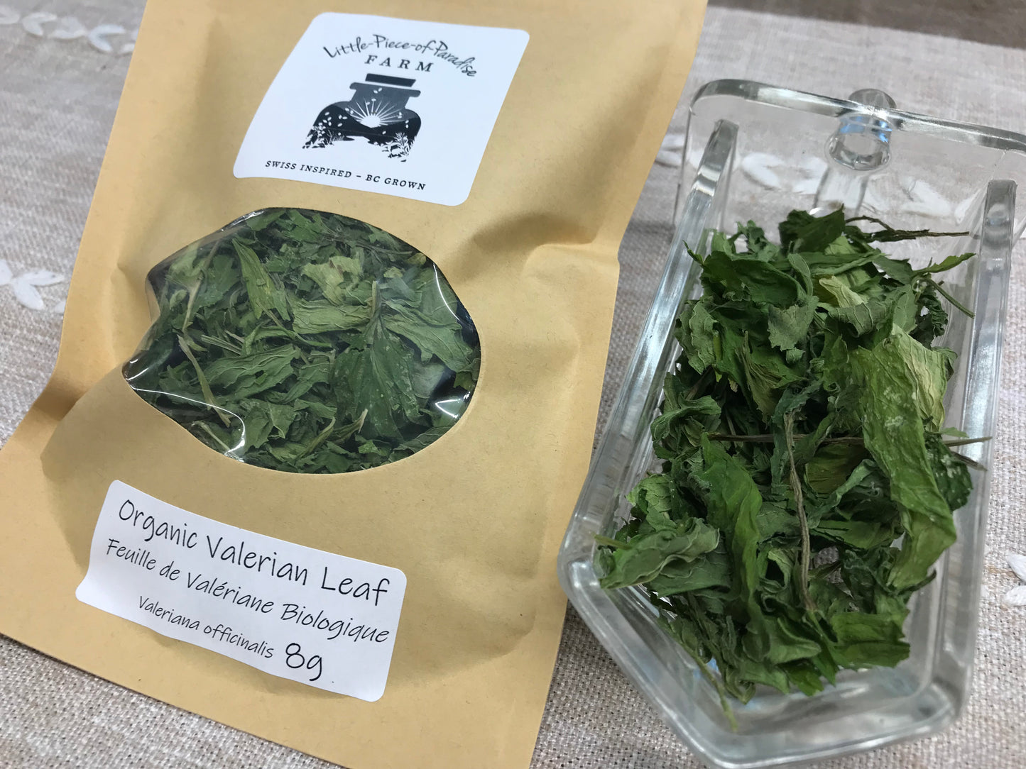 Organic Valerian leaf, Valeriana officinalis, Sustainable Canadian Farm Grown Herbs